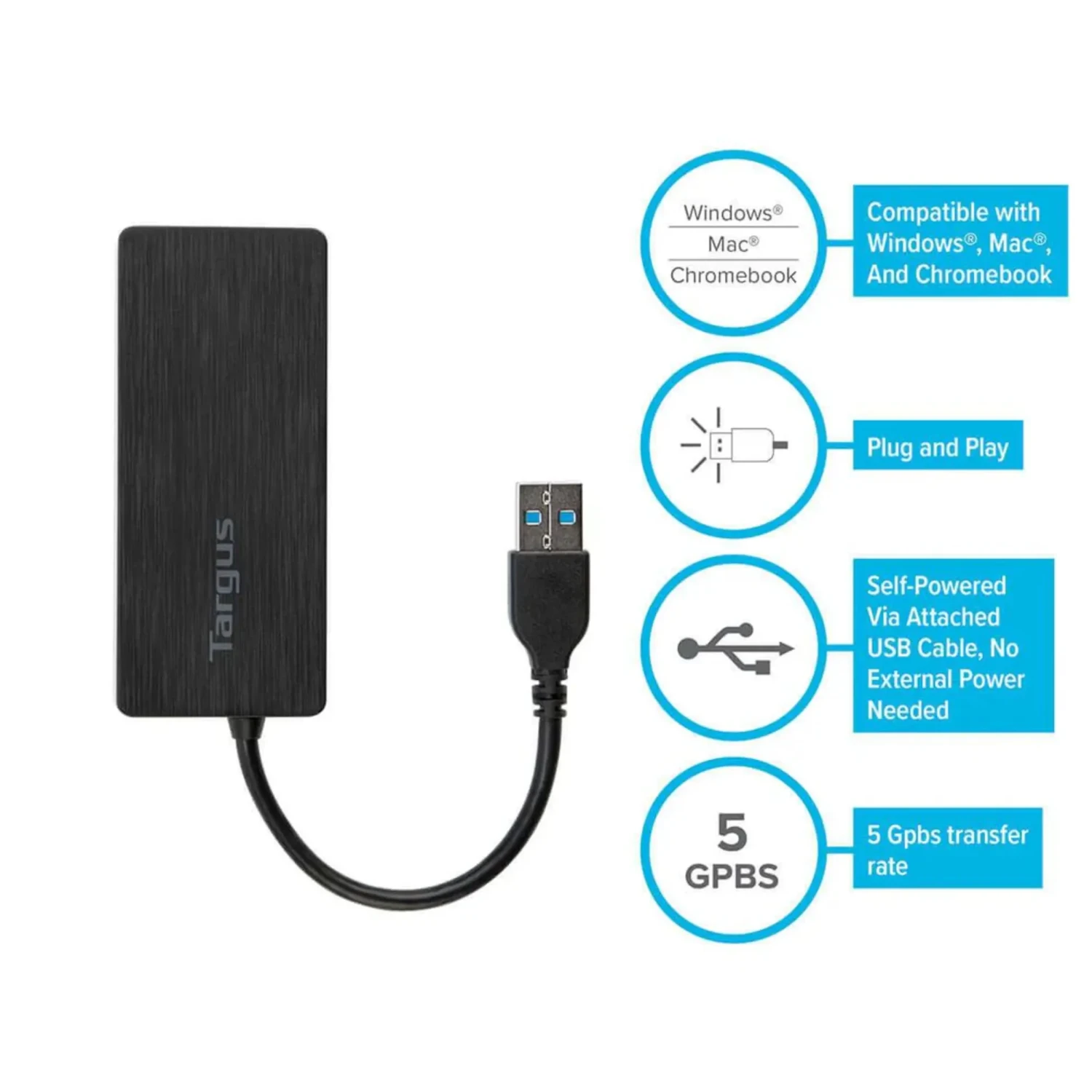 Hub USB 3.0 de 4 Puertos — foto 4