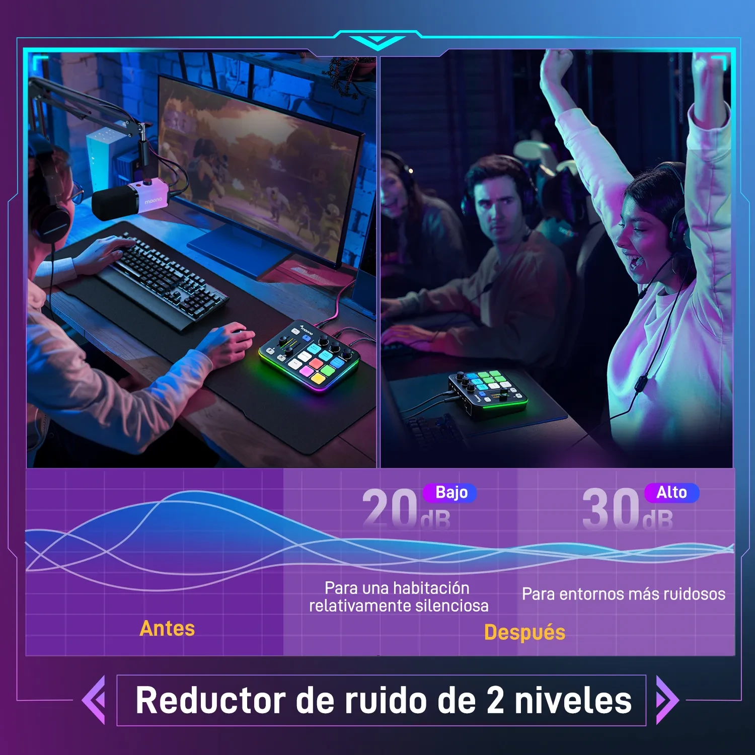 Mezclador de Audio para Streaming Gamer — foto 3