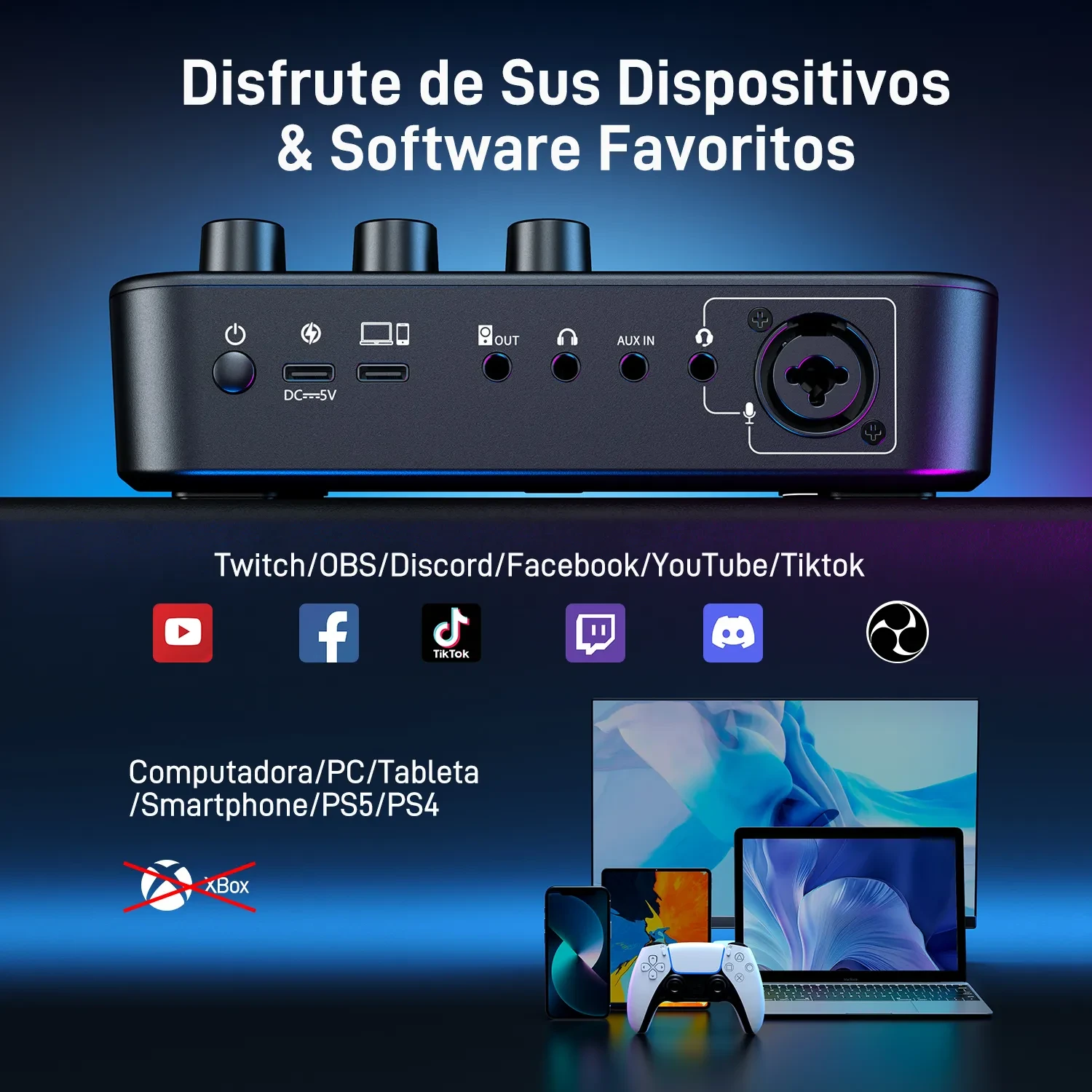 Mezclador de Audio para Streaming Gamer — foto 13