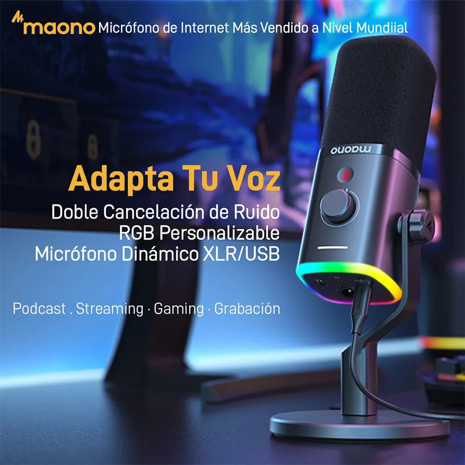 Microfono Dinamico Usb/xlr RGB — foto 2