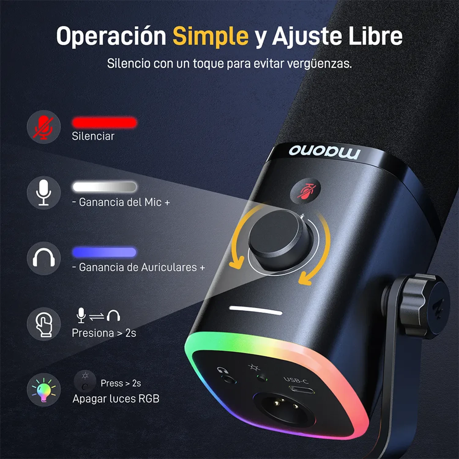Microfono Dinamico Usb/xlr RGB — foto 6