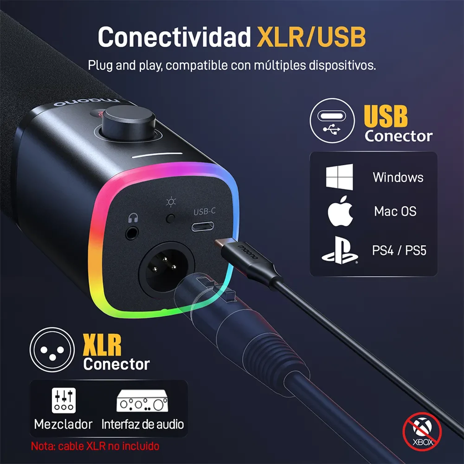 Microfono Dinamico Usb/xlr RGB — foto 8