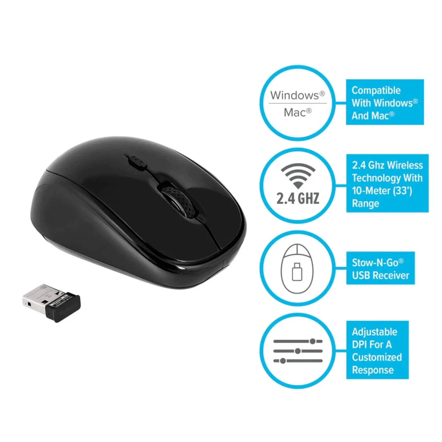 Mouse Compacto Inalambrico Blue Trace — foto 9