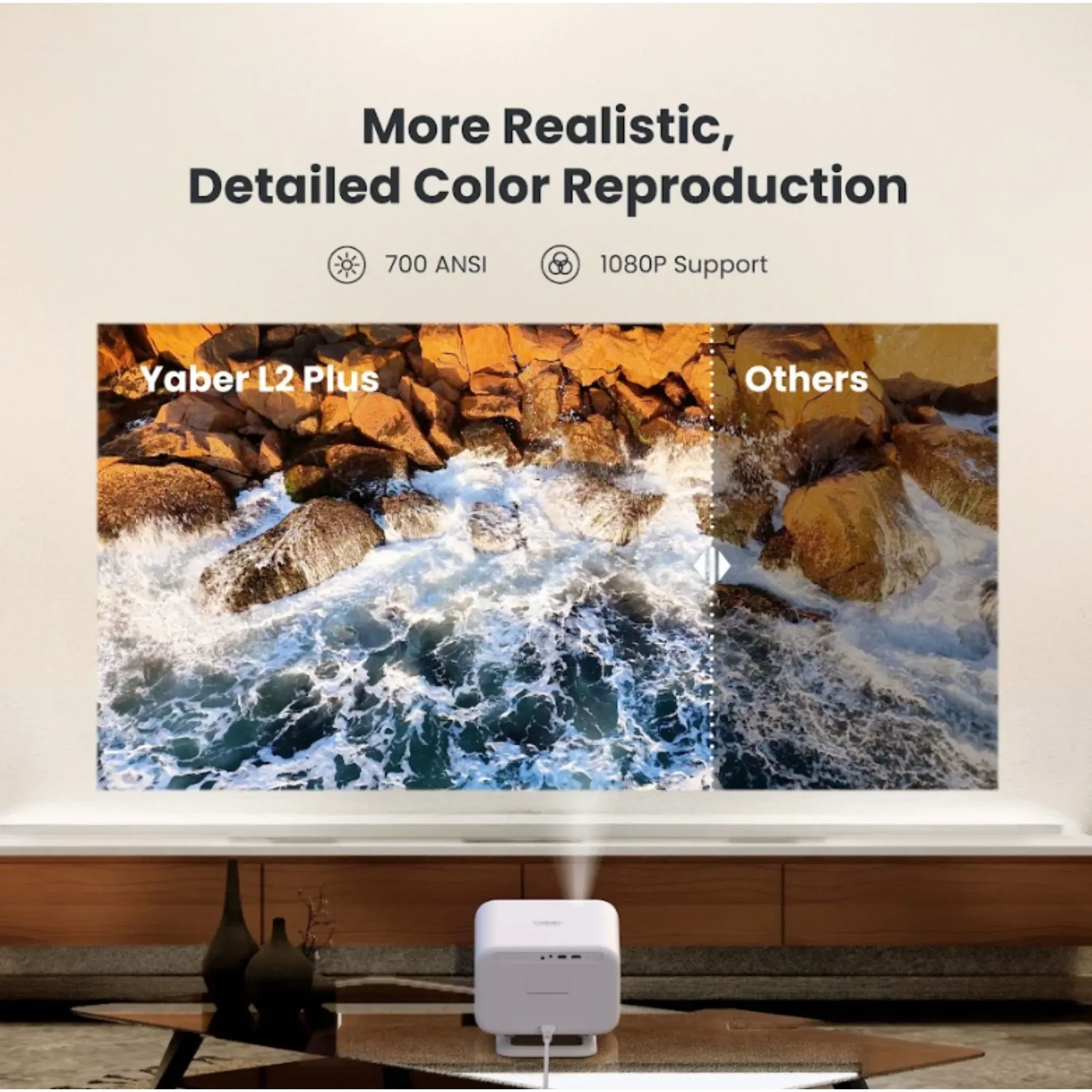 Proyector Yaber L2 Plus 700 Ansi Lumenes — foto 8