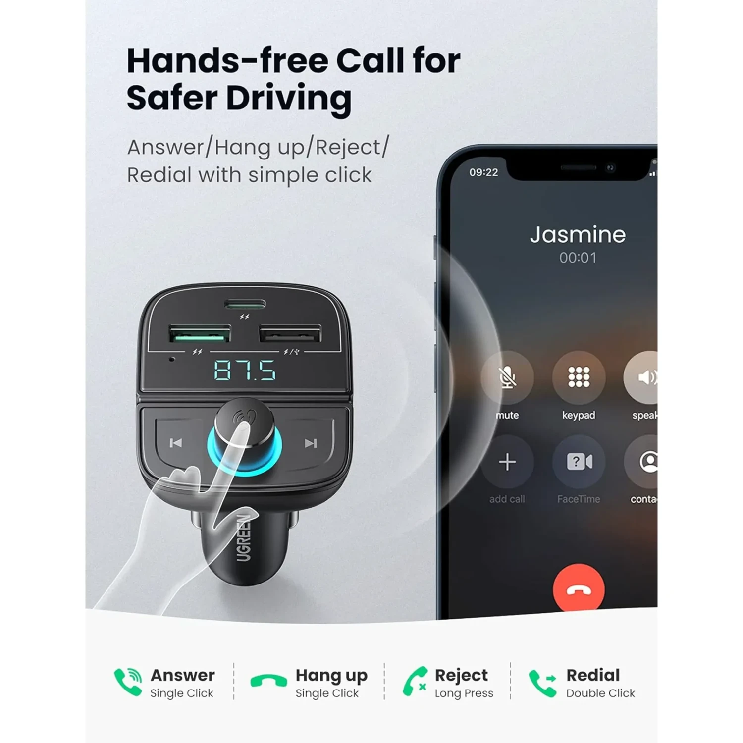 Transmisor Bluetooth 5.0 para Coche — foto 6
