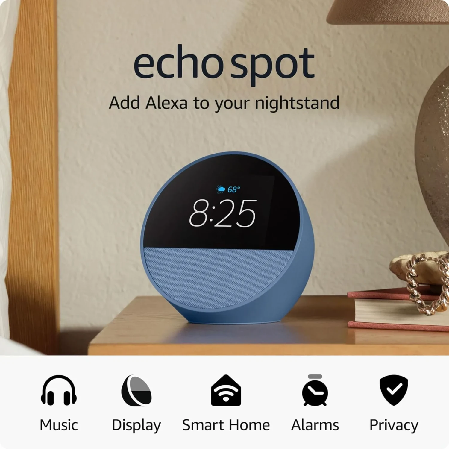 Amazon Alexa Echo Spot 2024 Azul Oceano — foto 2