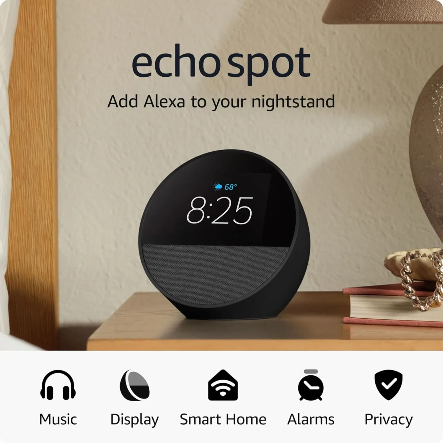 Amazon Alexa Echo Spot 2024 Negro — foto 2