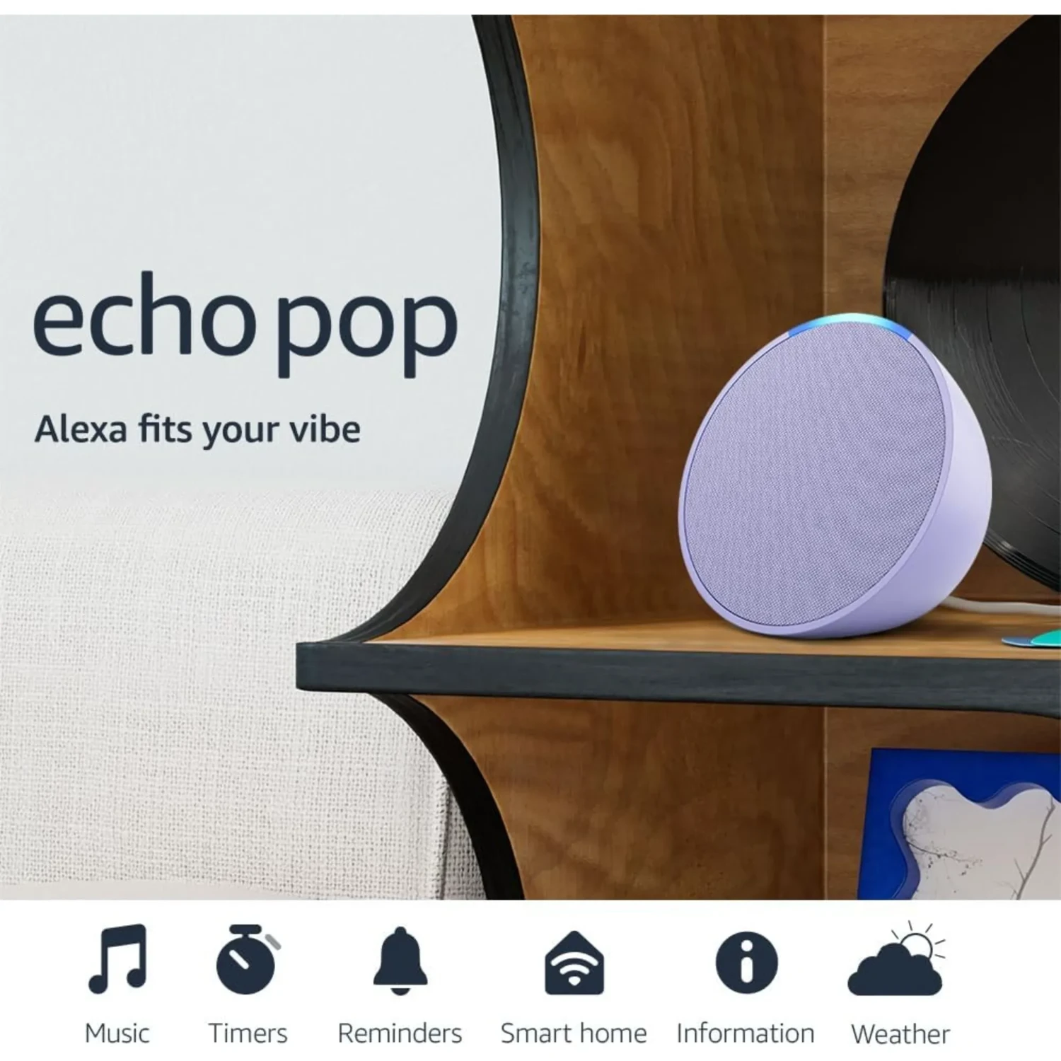 Amazon Alexa Echo Pop 1 Gen - Lavanda — foto 2