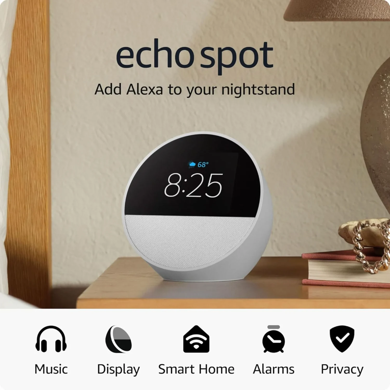 Amazon Alexa Echo Spot 2024 Blanco Glaci — foto 2