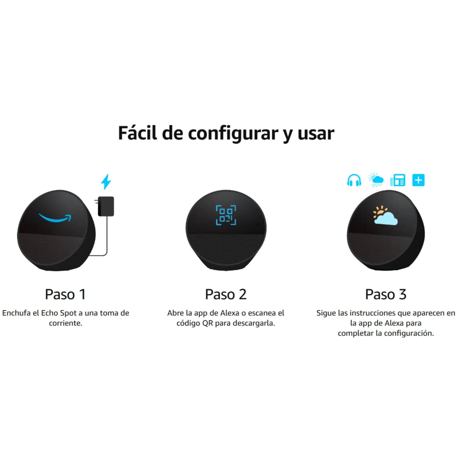 Amazon Alexa Echo Spot 2024 Blanco Glaci — foto 8
