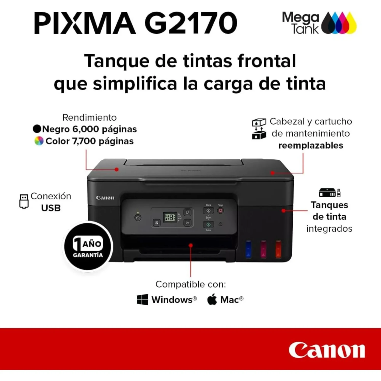 Impresora Pixma G-2170 Canon — foto 3
