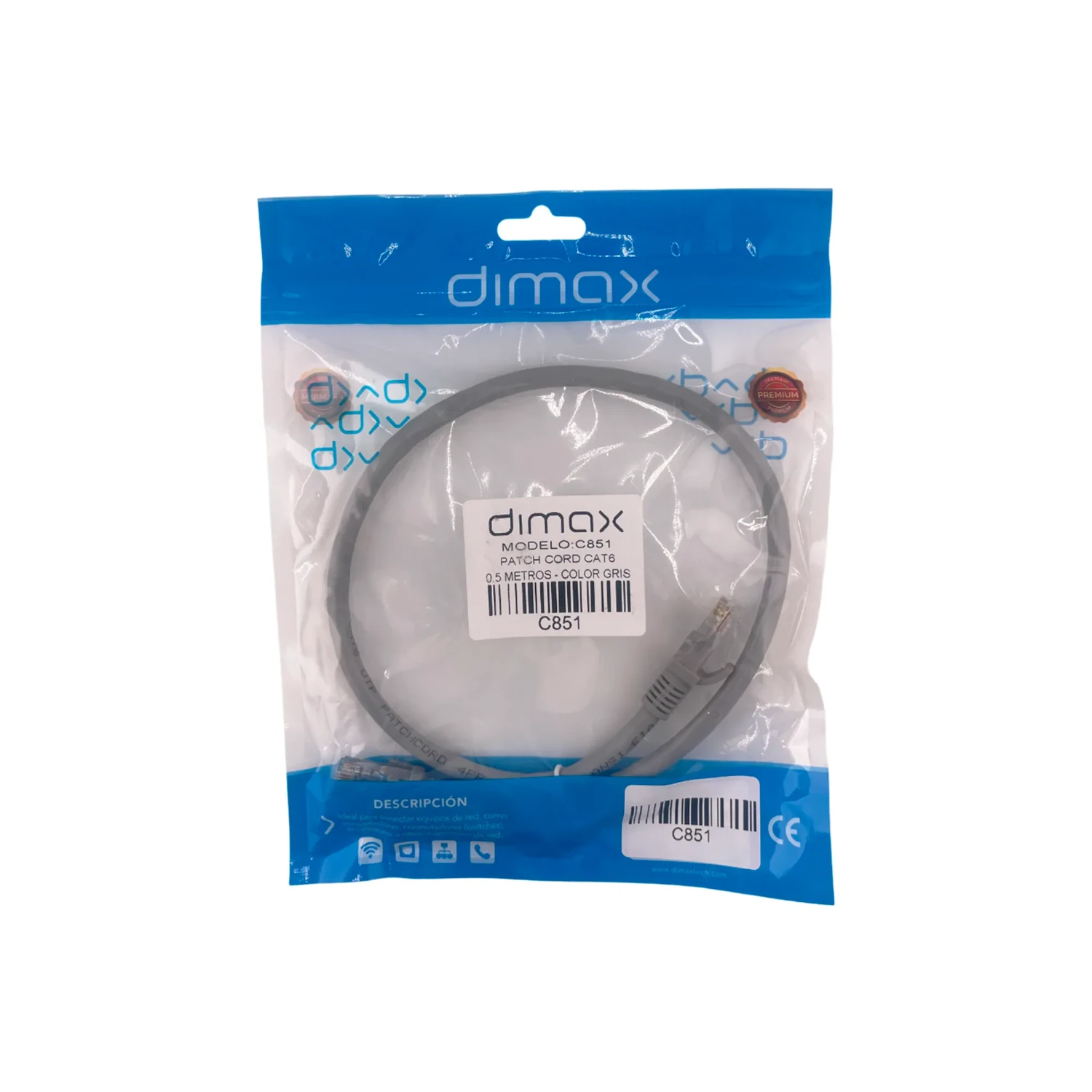 Patch Cord CAT6 0.5 Metros Color — foto 5